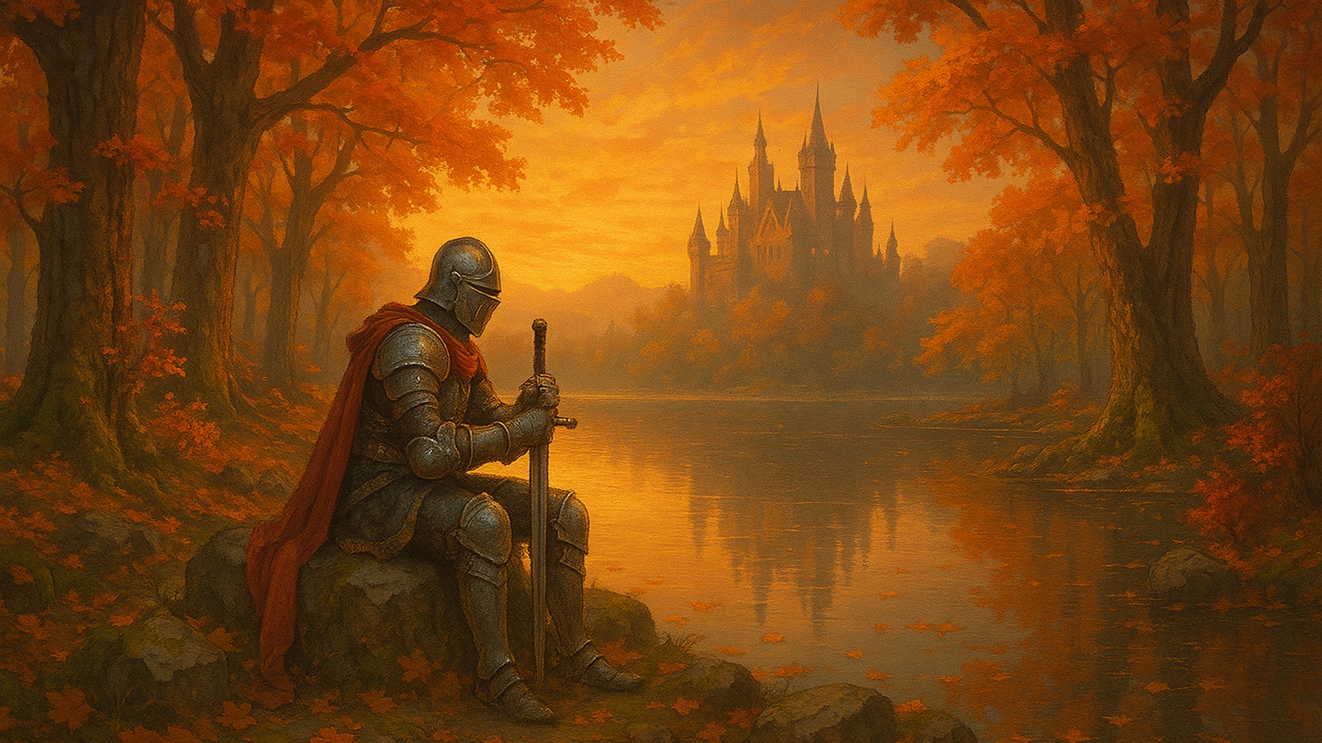 Fantasy castle dragon HD wallpaper