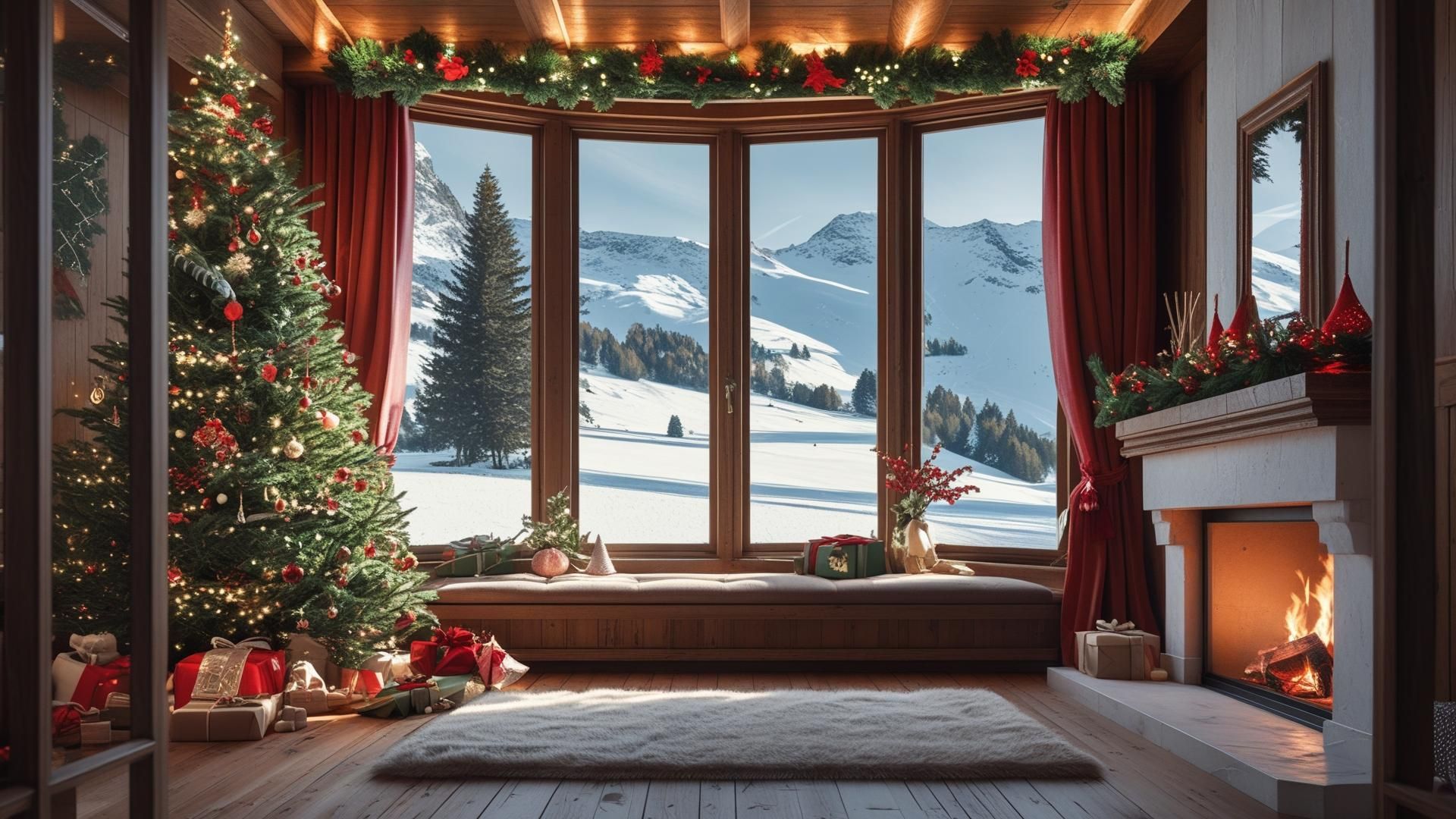 Winter forest seasonal wallpaper